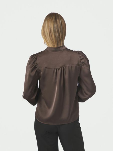 Hovedbilde Rosslyn Heavy Sateen Blouse Dark Brown