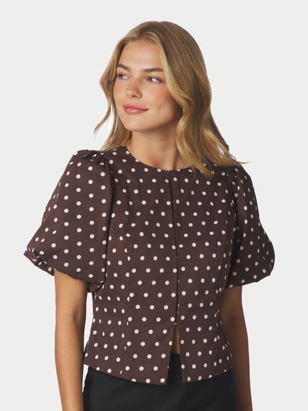 Hovedbilde Anela Dot Blouse Brown