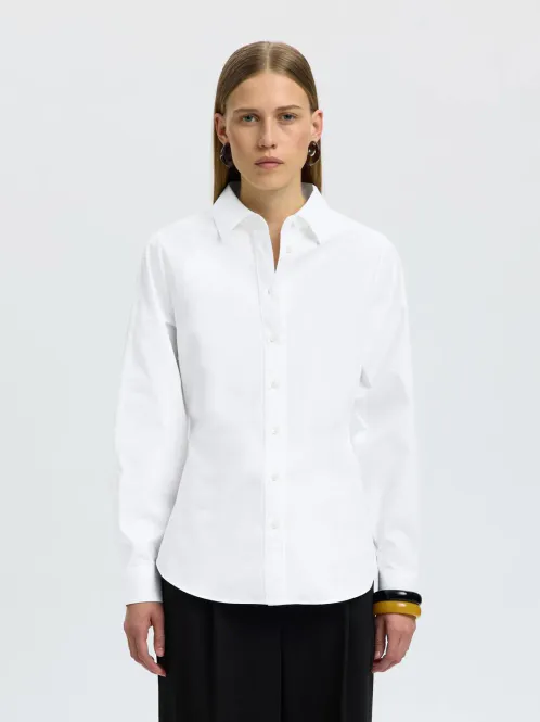 Hovedbilde Slwester Slim Ls Barrel Sleeve Shirt Bright White
