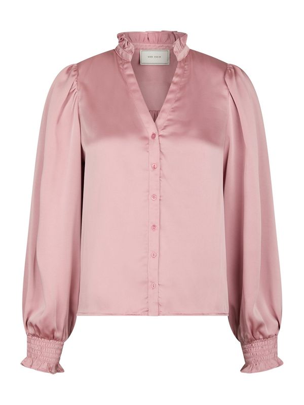 Delsie Drapy Sateen Blouse Light Pink