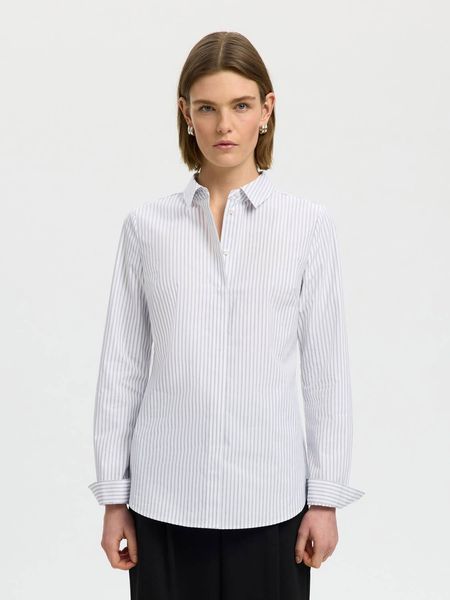 Hovedbilde SlfRomie Striped Fitted Shirt Bright White ...