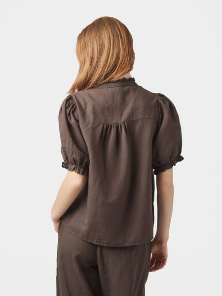 Hovedbilde Odesa Linen Blouse Dark Brown