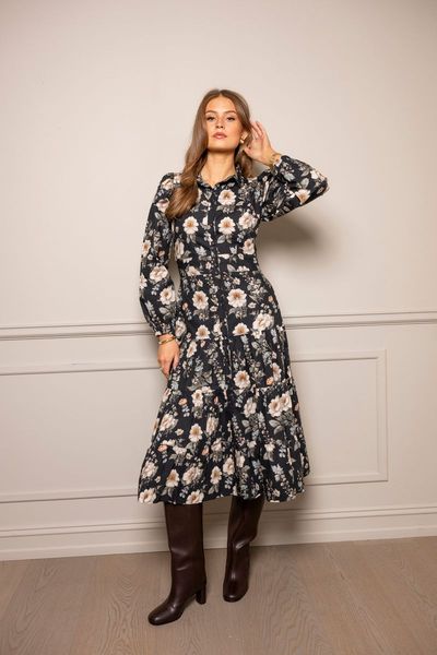 Hovedbilde Vicky Midi Dress Antique Black Poplin