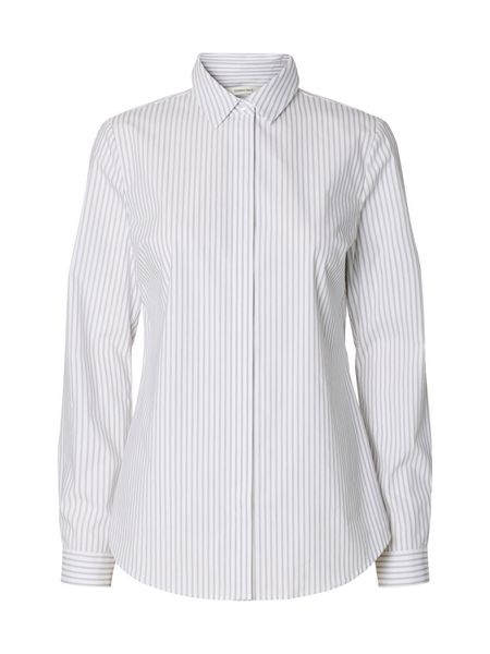 Hovedbilde SlfRomie Striped Fitted Shirt Bright White ...
