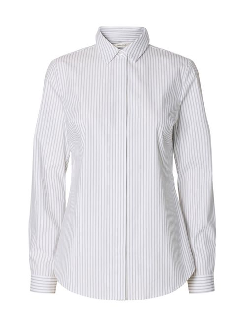 Hovedbilde SlfRomie Striped Fitted Shirt Bright White ...