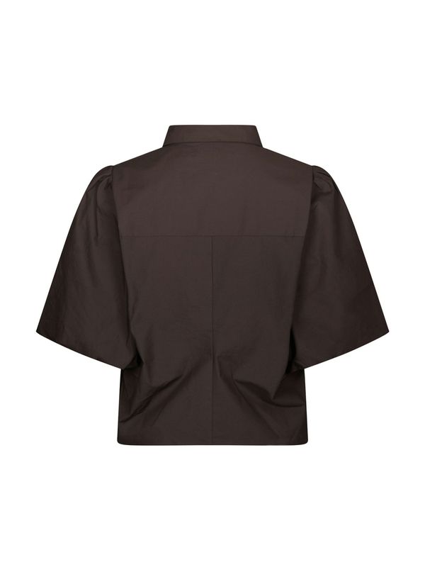 Ismara Solid Shirt Dark Brown