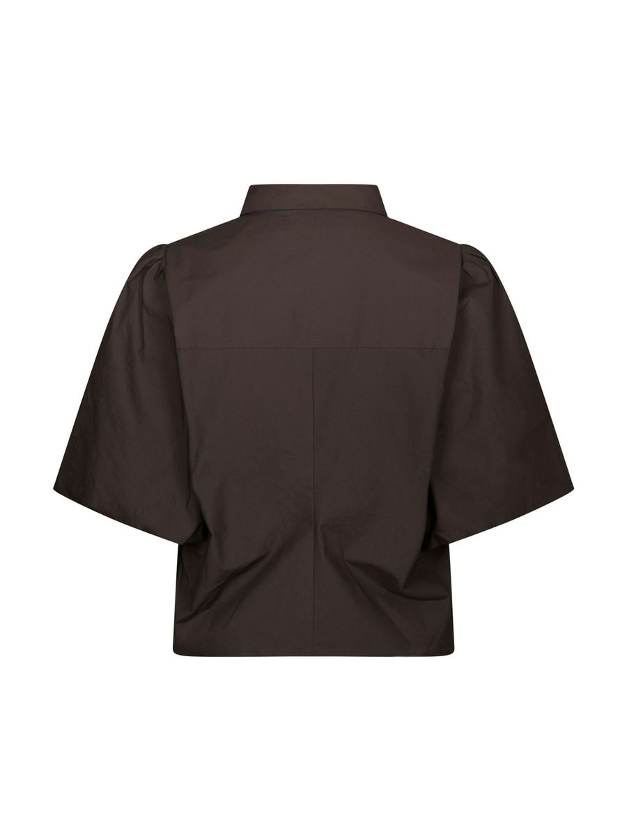 Ismara Solid Shirt Dark Brown