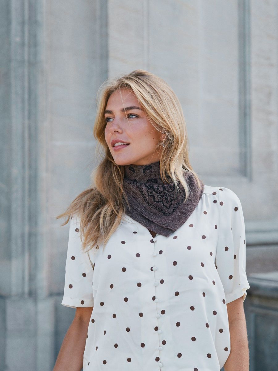 Adelina Paisley Scarf Brown
