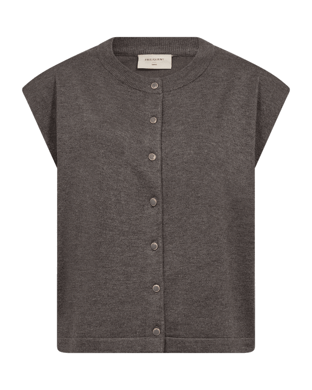 Katie Waistcoat Button Morel Melange