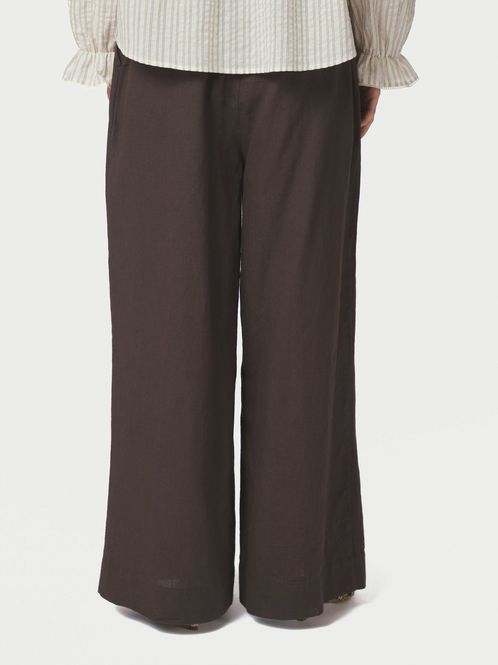 Hovedbilde Heifa Linen Pants Dark Brown