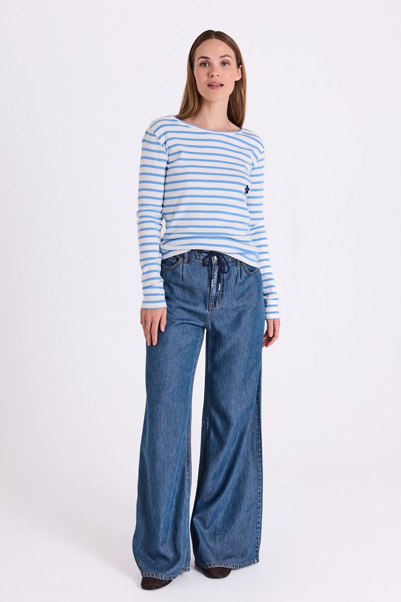 Milo Pants Wide Leg Medium Blue Denim