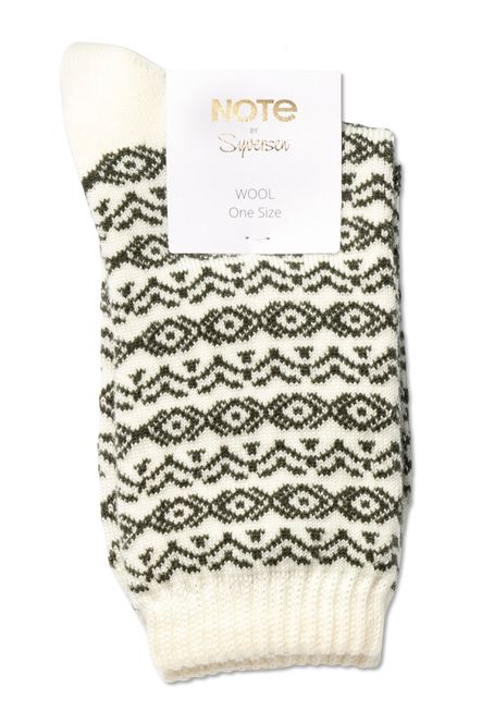 Hovedbilde Note Wool Pattern Offwhite/Olive