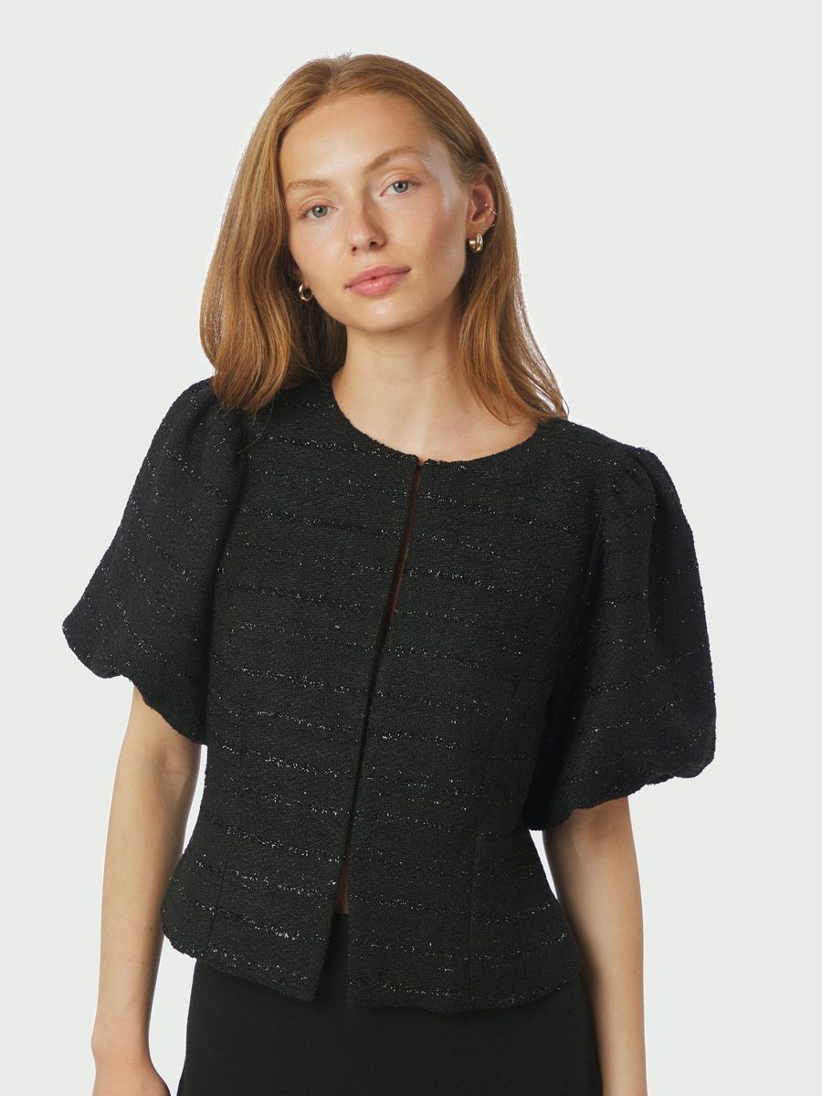 Anela Boucle Blouse Black                                                                                                                                                                      