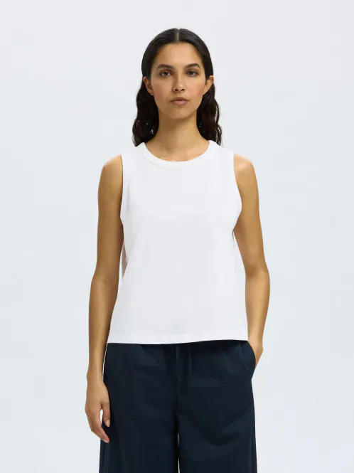Hovedbilde SlfEssential Boxy Tank Top Bright White