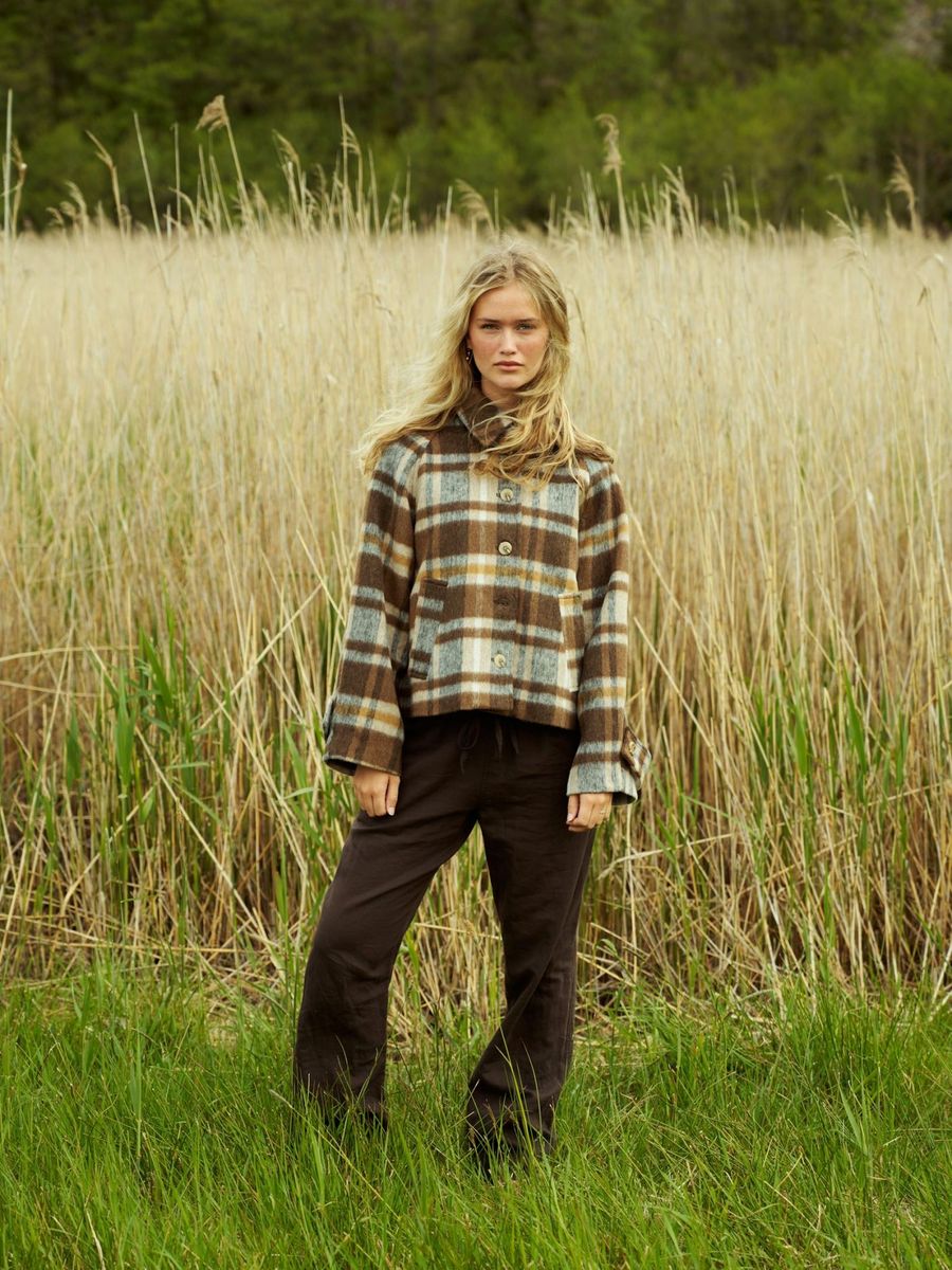 Quinn Check Jacket Beige Melange