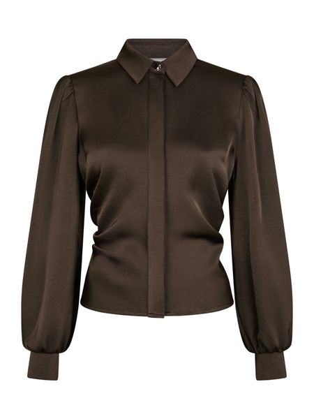 Hovedbilde Fransala Heavy Sateen Shirt Dark Brown