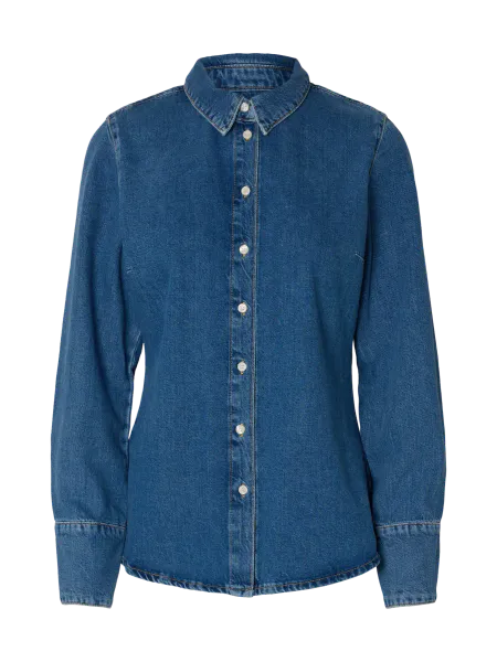 Hovedbilde SlfRegular Agathe Denim Shirt Medium Blue Denim