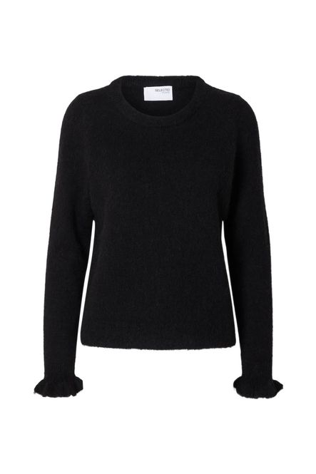 Hovedbilde Lulu Knit Frill O-neck Black