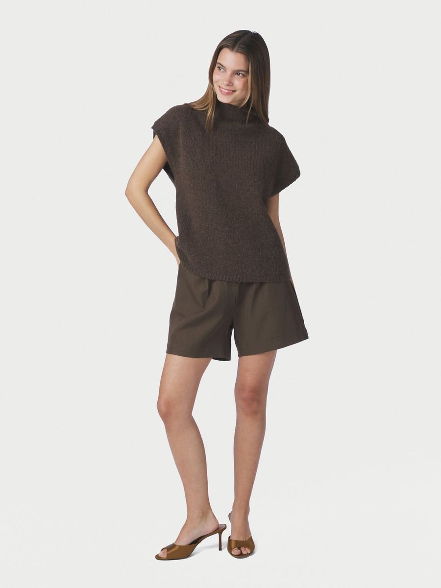 Jona Knit Top Brown Melange