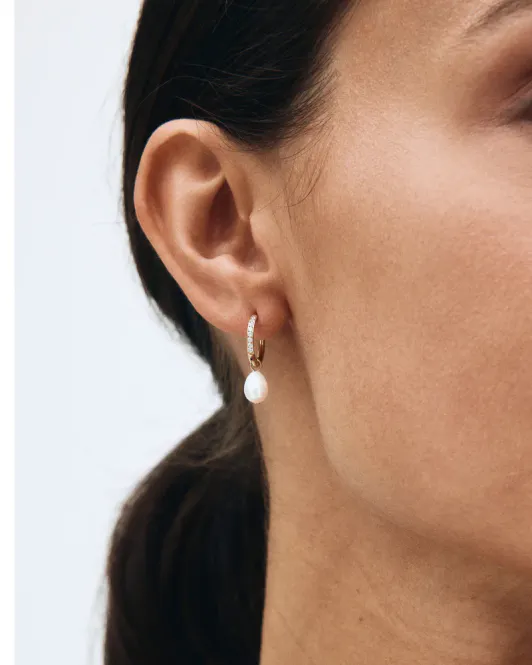 Hovedbilde Perla Hoops Sparkle Gold