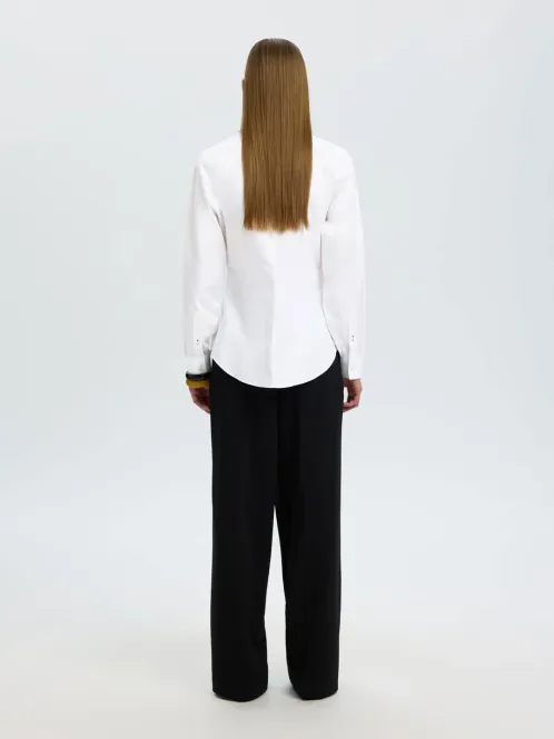 Hovedbilde Slwester Slim Ls Barrel Sleeve Shirt Bright White