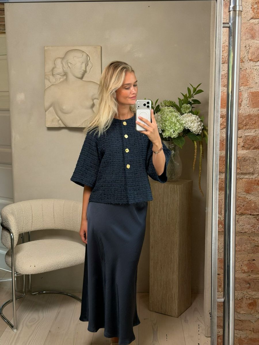 Rosella Boucle Mini Jacket Navy