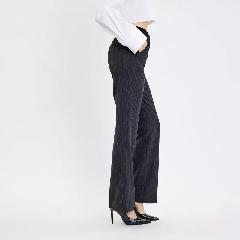 ClaraFV Charcoal Pinstripe