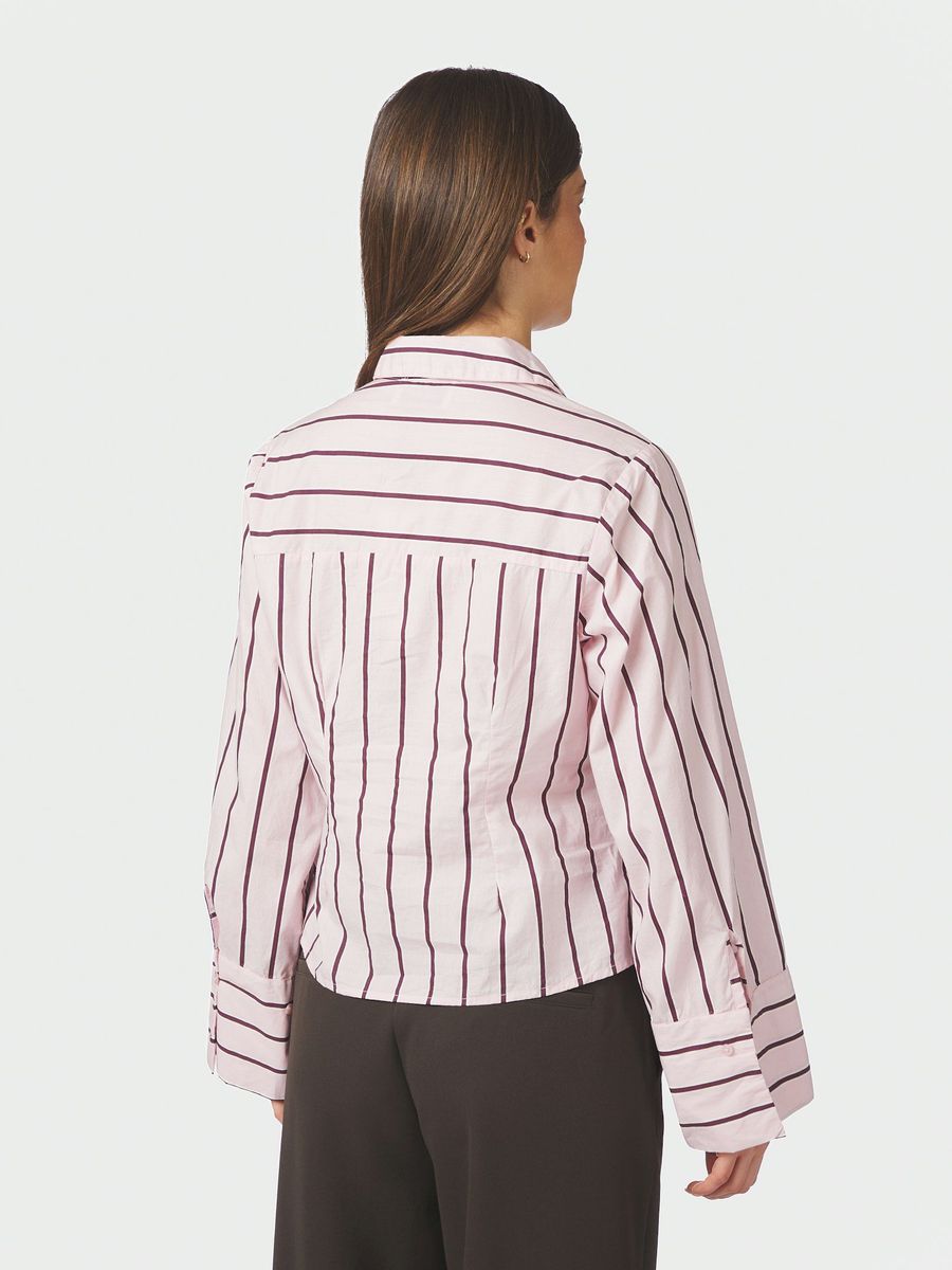 Rosa Wide Stripe Shirt Light Pink