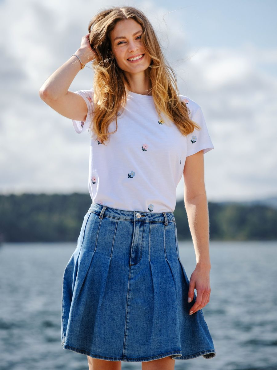 Milano Skirt Light Blue Denim