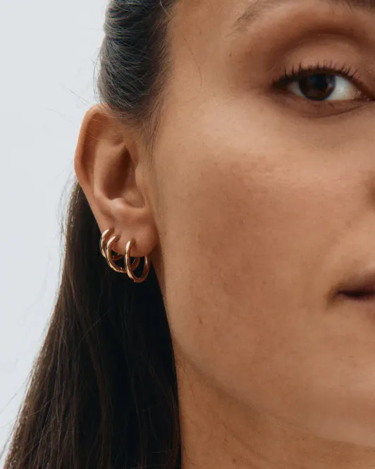 Hovedbilde Triple Pair Hoops Gold