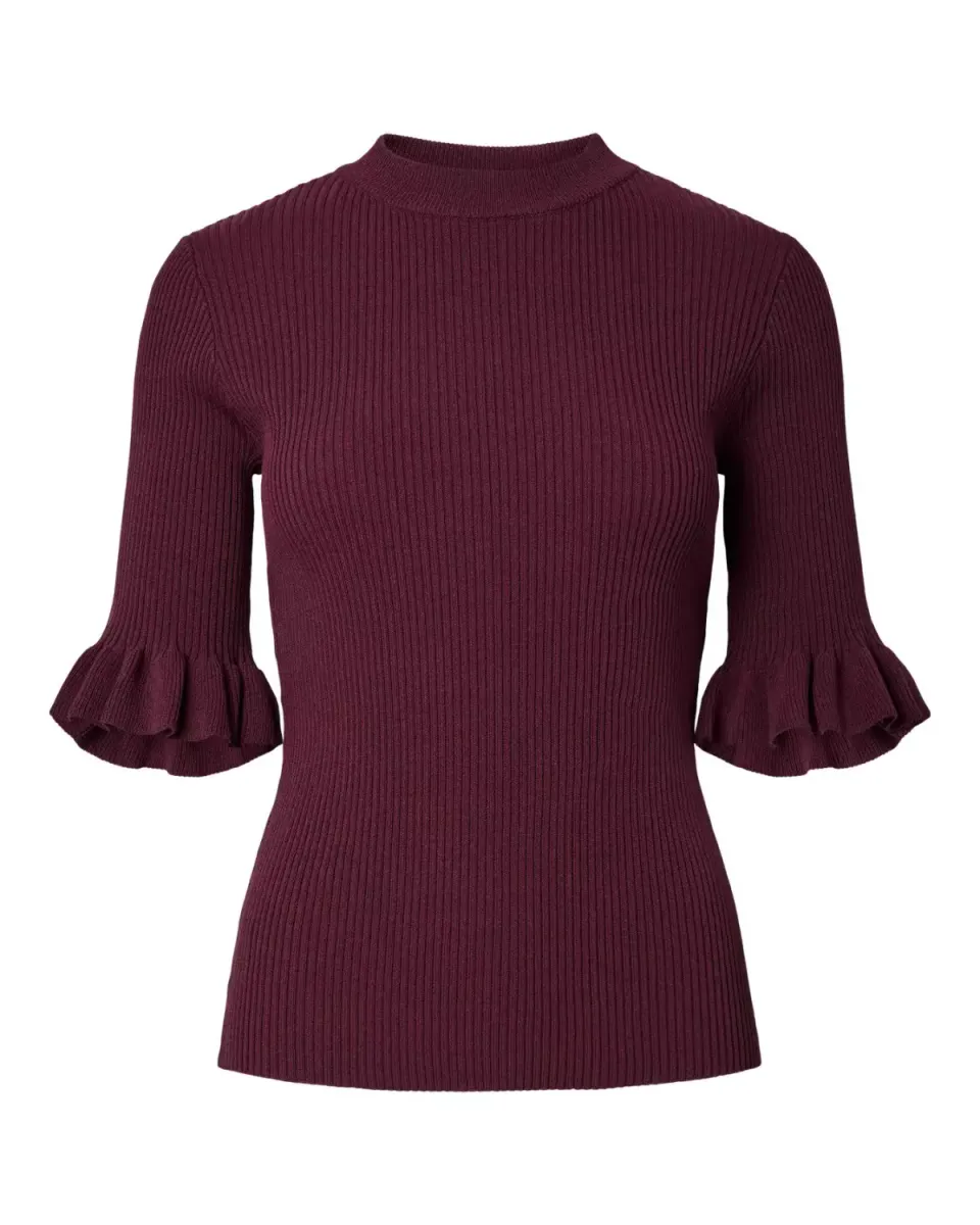 YasMikla Ss Knit Top Fig