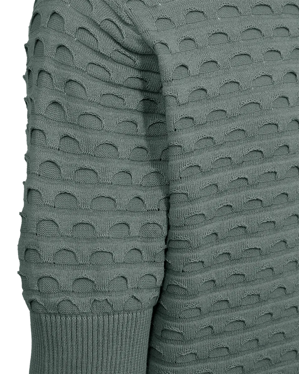 Dodo Pullover Short Sleeve Jacquard Dark Forest