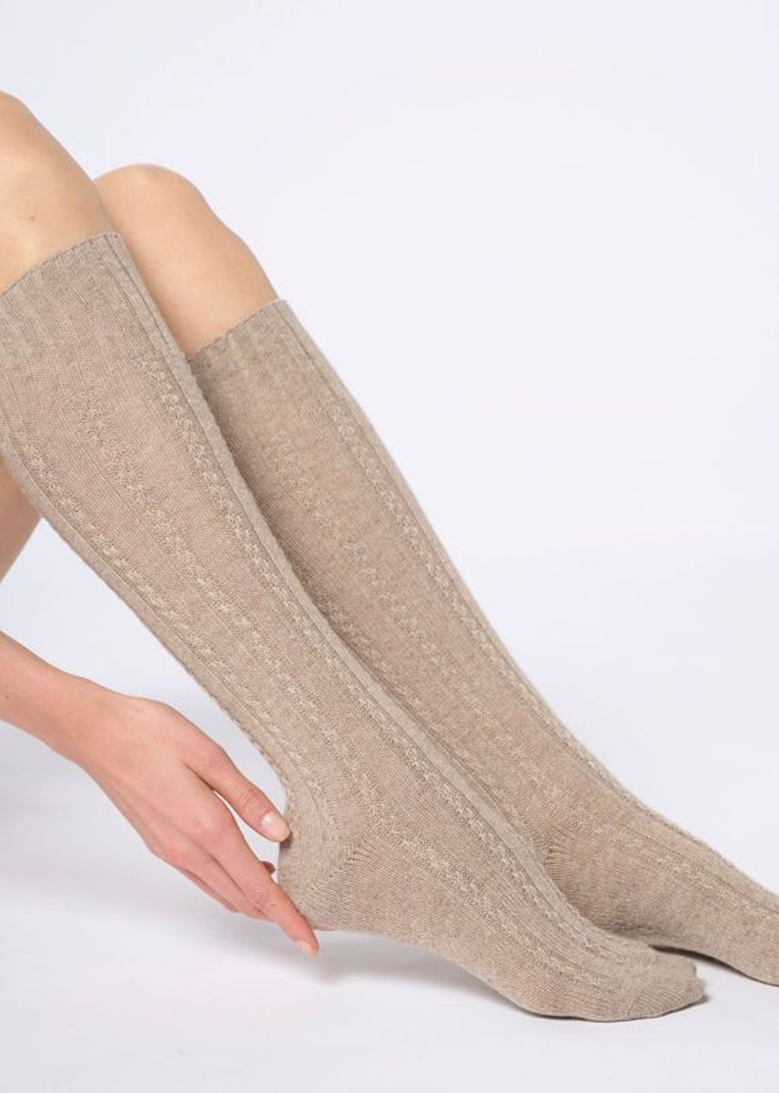 Nancy Knee-High Beige Melange