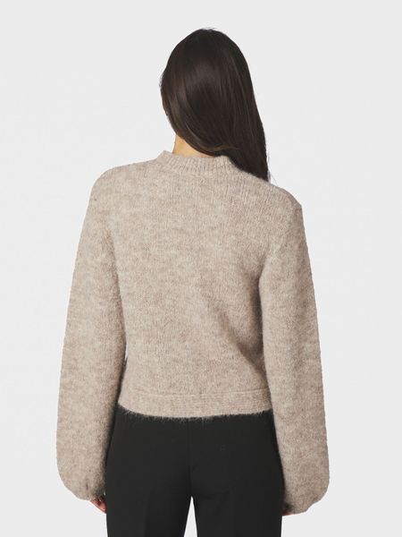 Hovedbilde Gio Fluffy Knit Cardigan Beige Melange