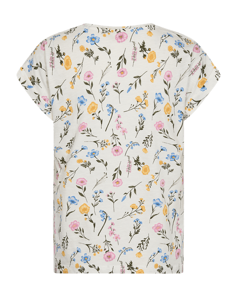 Hovedbilde Viva Tee Print Offwhite W Golden Haze