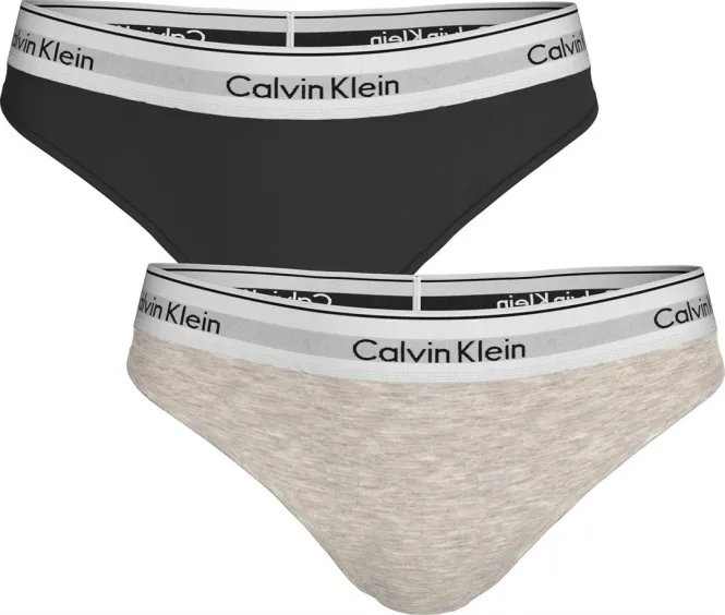 Hovedbilde Thong 2-Pack Black/Oatmeal Heather