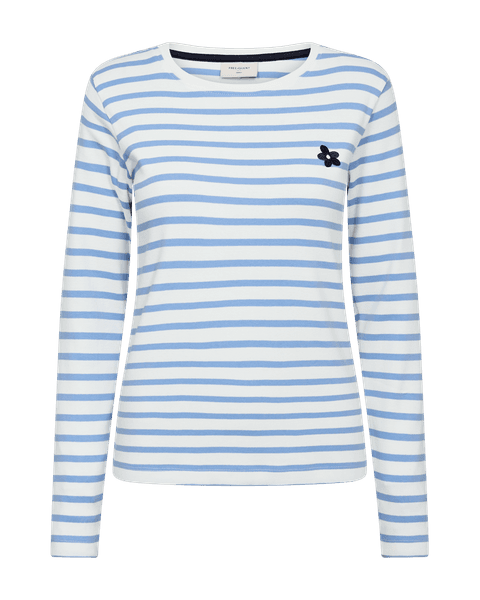 Hovedbilde Famila Tee Striped Star Offwhite W Vista Blue