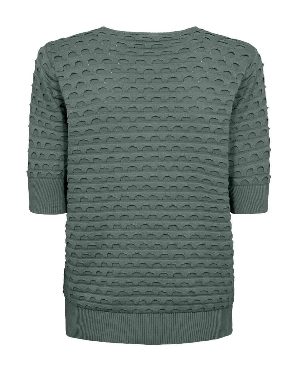 Dodo Pullover Short Sleeve Jacquard Dark Forest