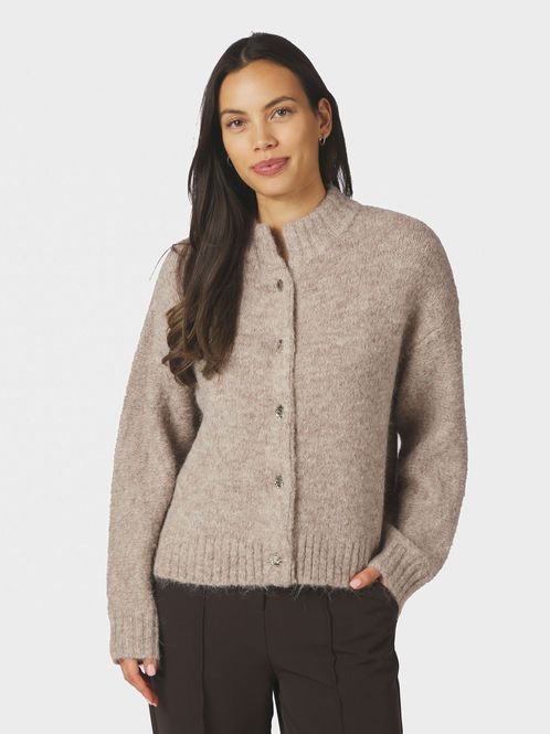 Hovedbilde Taura FLuffy Knit Cardigan Beige