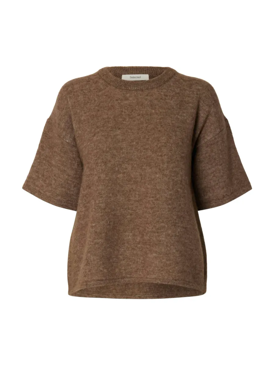 Slflulu 2/4 Knit O- Neck Chocolate Chip