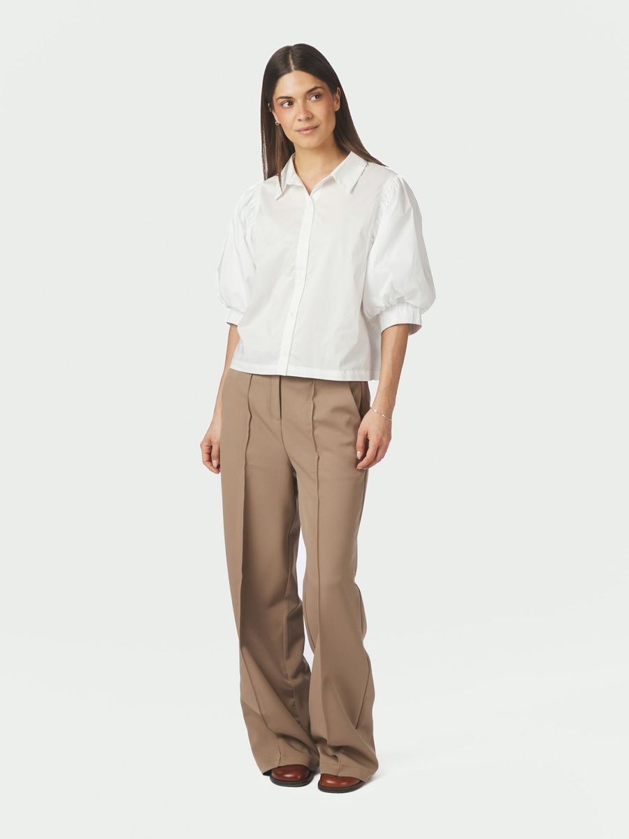 Etta Poplin Shirt White