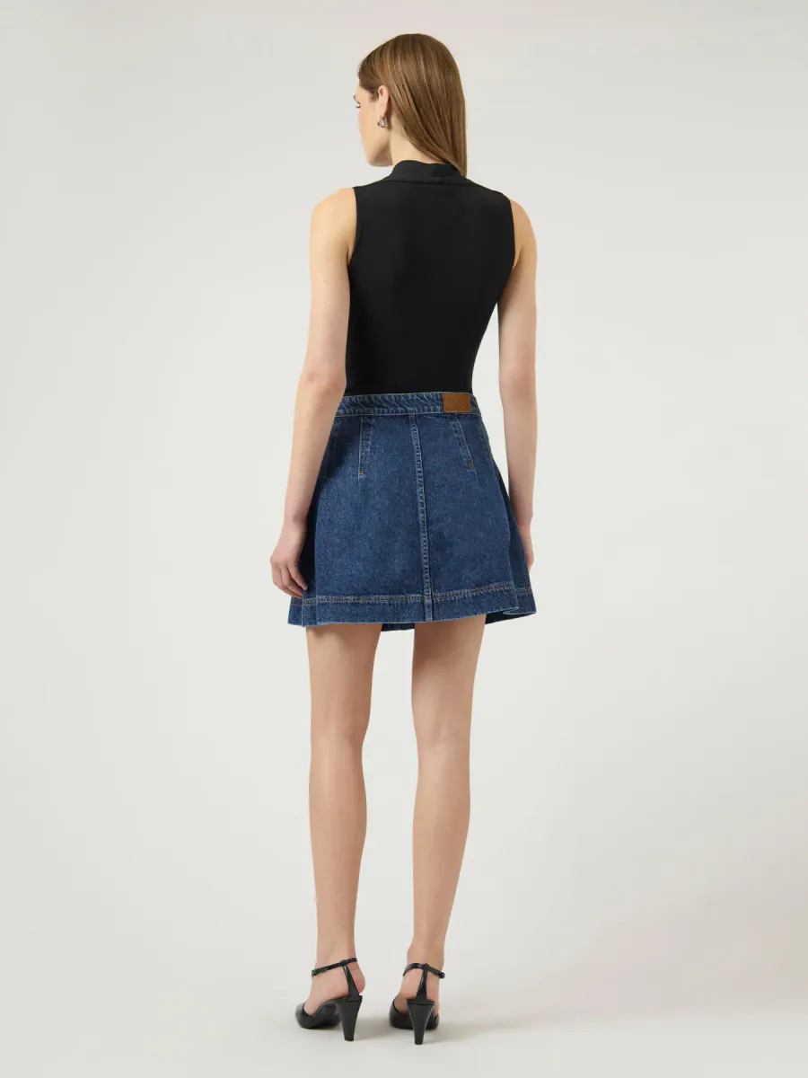 Yassalino Denim Skirt Medium Blue Denim