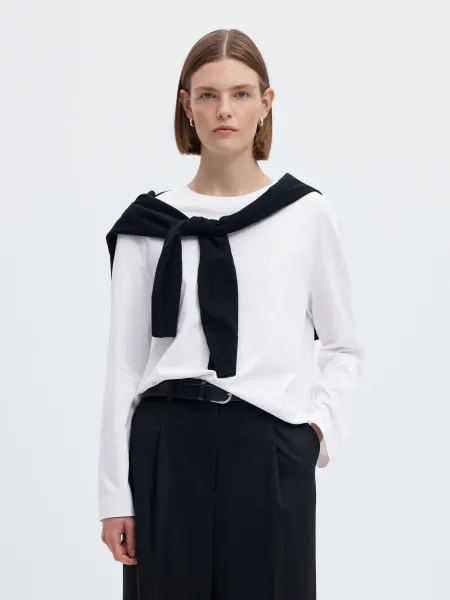 Hovedbilde Slfessential Ls Boxy Tee Noos Bright White