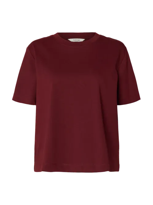 Hovedbilde SlfEssential Boxy Tee Tawny Port