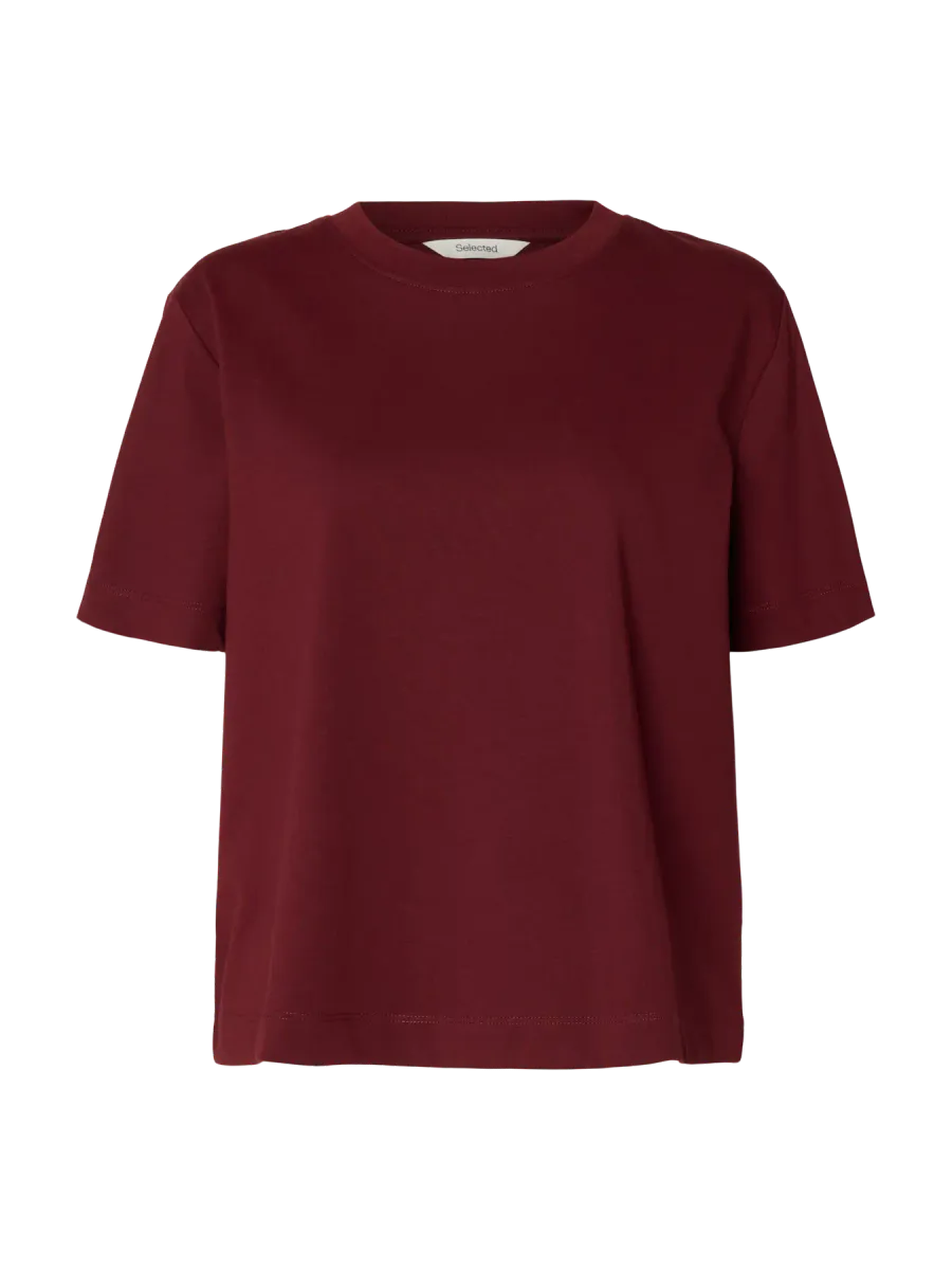 SlfEssential Boxy Tee Tawny Port